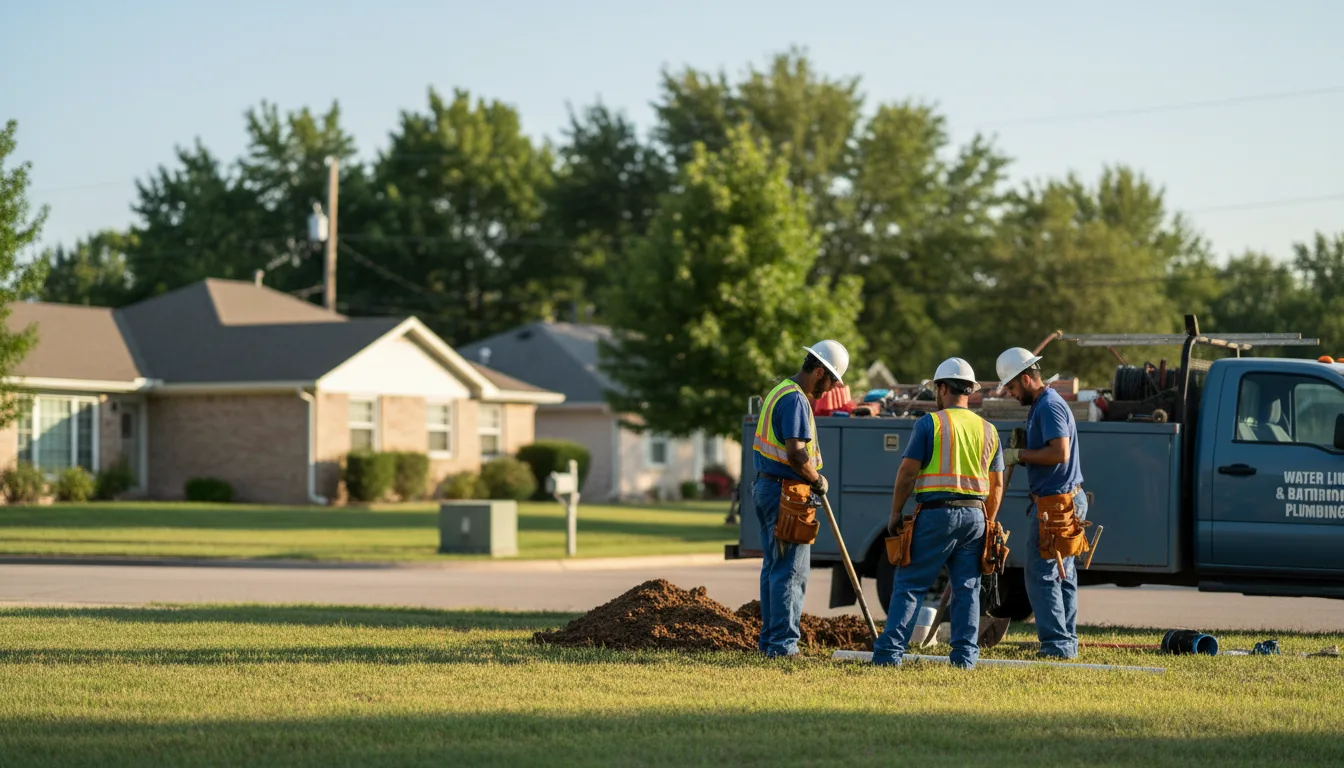 Residential water line and bathroom plumbing service in Hartford, SD